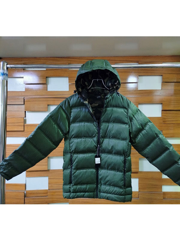 Men's padding jacket, inside AOP taffeta